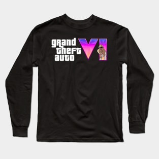 GTA 6 (Grand Theft Auto)-cool game design Long Sleeve T-Shirt